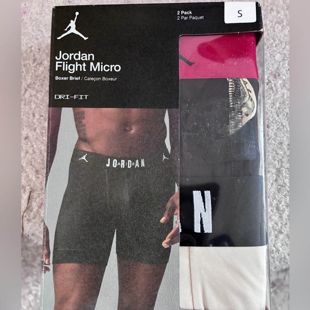 Jordan Boxer Brief 3-Pack — Black, Pink, White